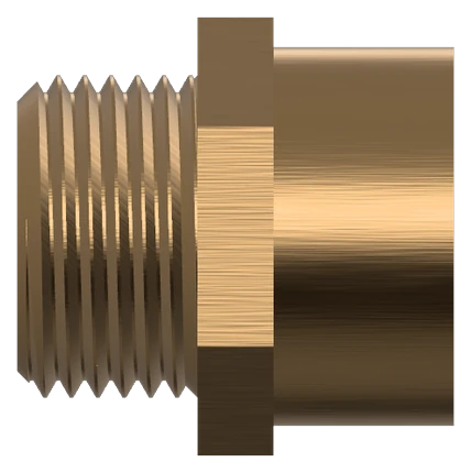 3D illustration: 3/4" male garden hose to female NPT adapter