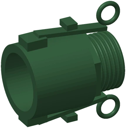 3D illustration: 3/4" Locking Cam Coupler
